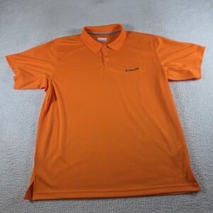 Columbia Men's Short Sleeve Orange Omni-Shade Polo Shirt  Size XL